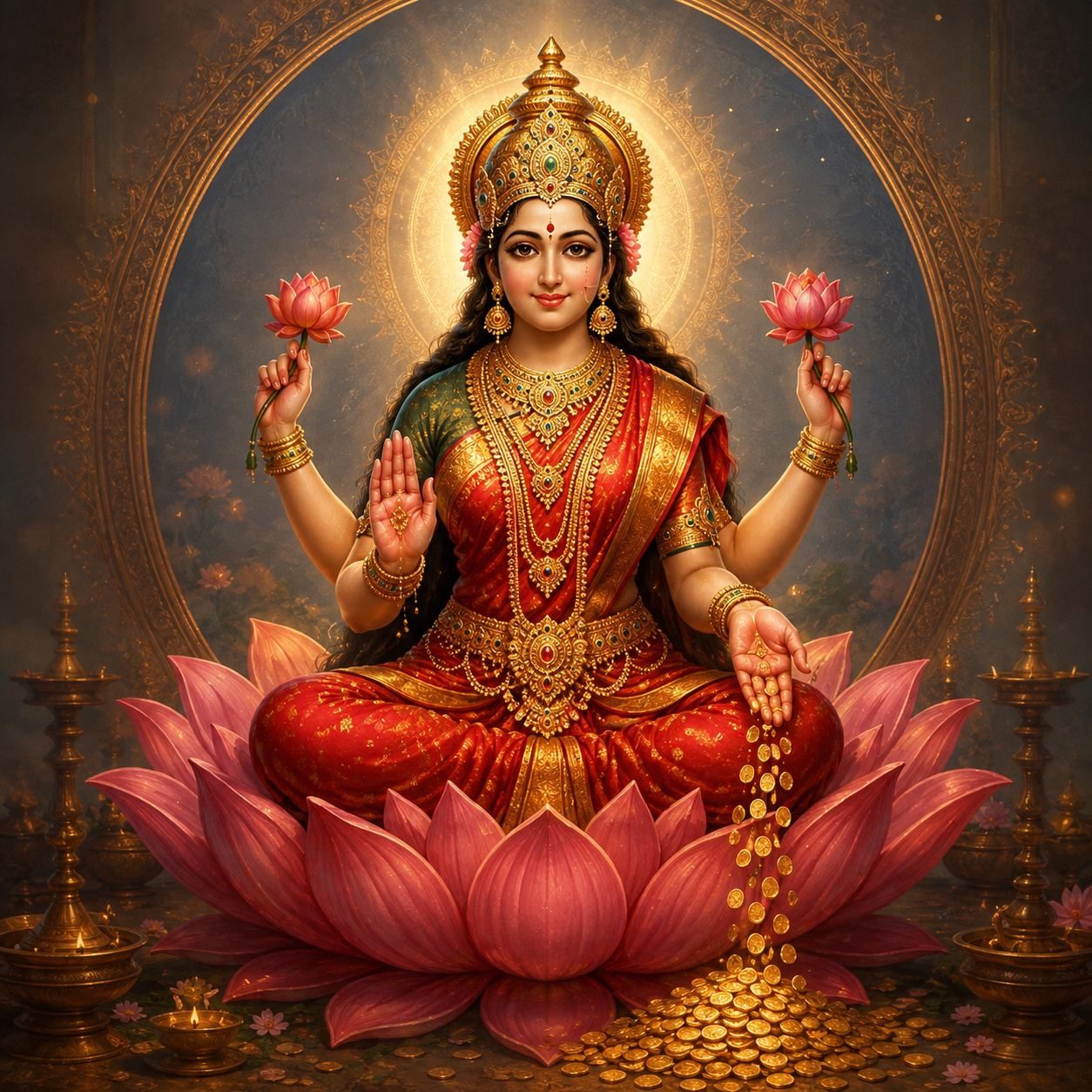 Worship-Maa-Lakshmi-in-Vindhyachal-Temple